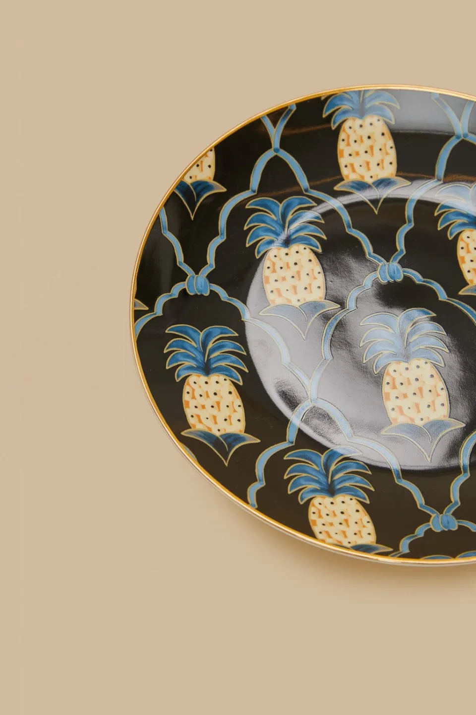FARM Rio Cadeaux|Le Bonheur À La Table<Assiette à dessert romantique à l'ananas