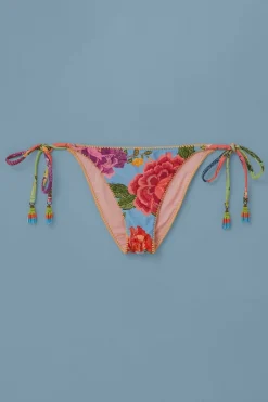 FARM Rio Bikinis<Bas de bikini à fleurs et foulards noués sur le côté