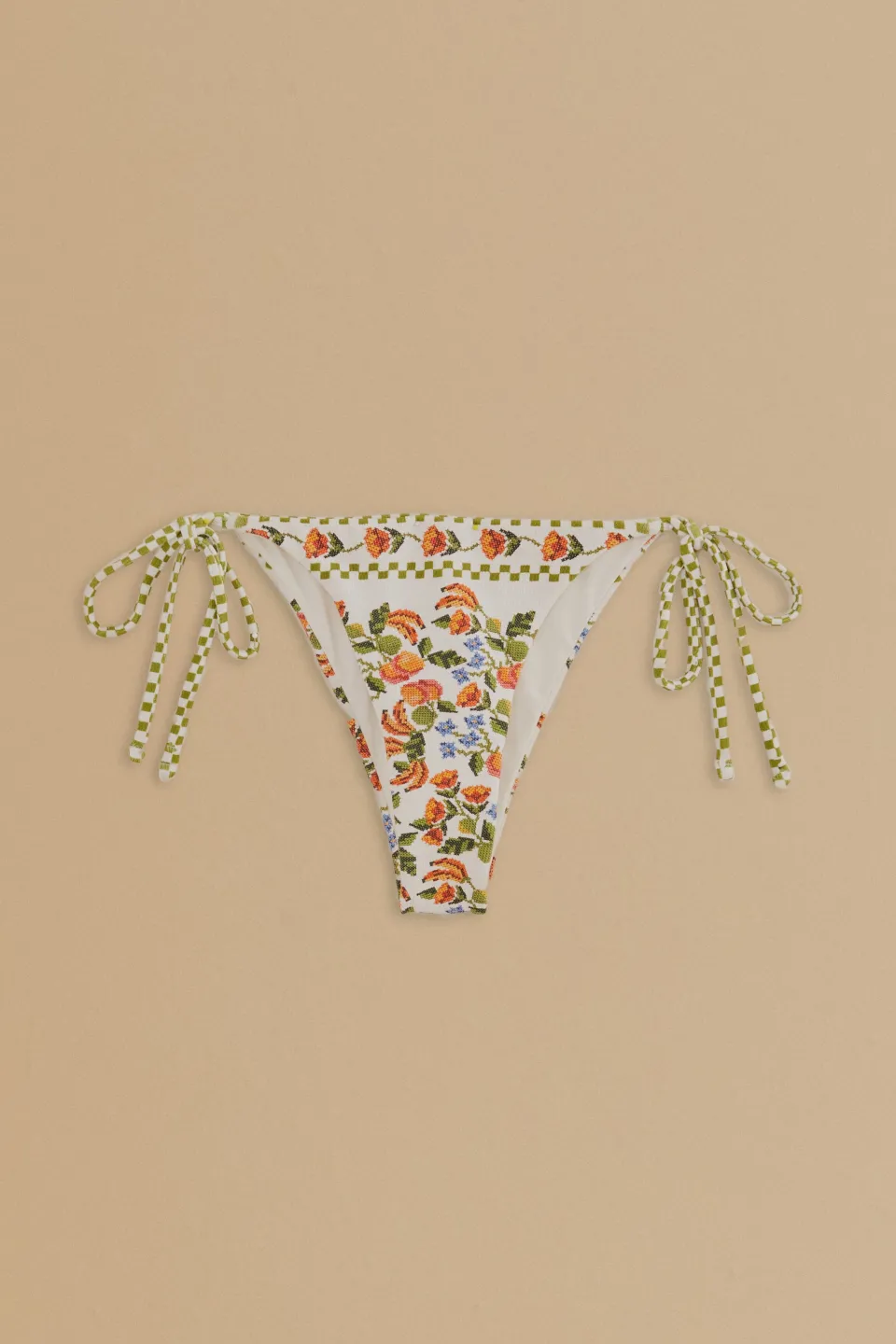 FARM Rio Bikinis<Bas de bikini blanc Banana Vitamin noué sur les côtés