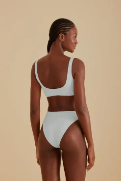 FARM Rio  Bikinis<Bas de bikini en matelassé banane Off-White