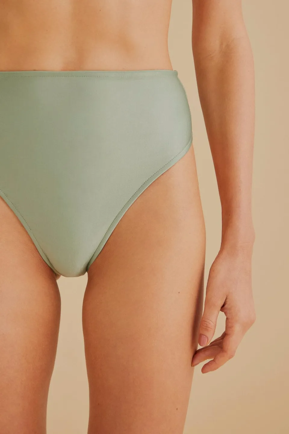 FARM Rio Bikinis<Bas de bikini taille haute vert