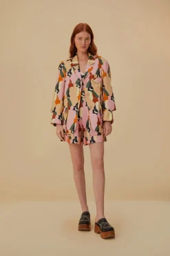 FARM Rio Vestes<Blazer découpé multicolore The Kiss