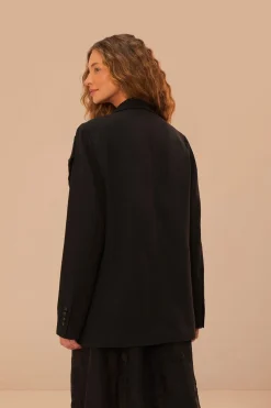 FARM Rio Vestes<Blazer fleuri noir