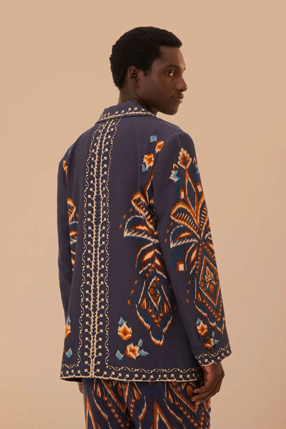 FARM Rio Vestes<Blazer Ikat bleu ananas