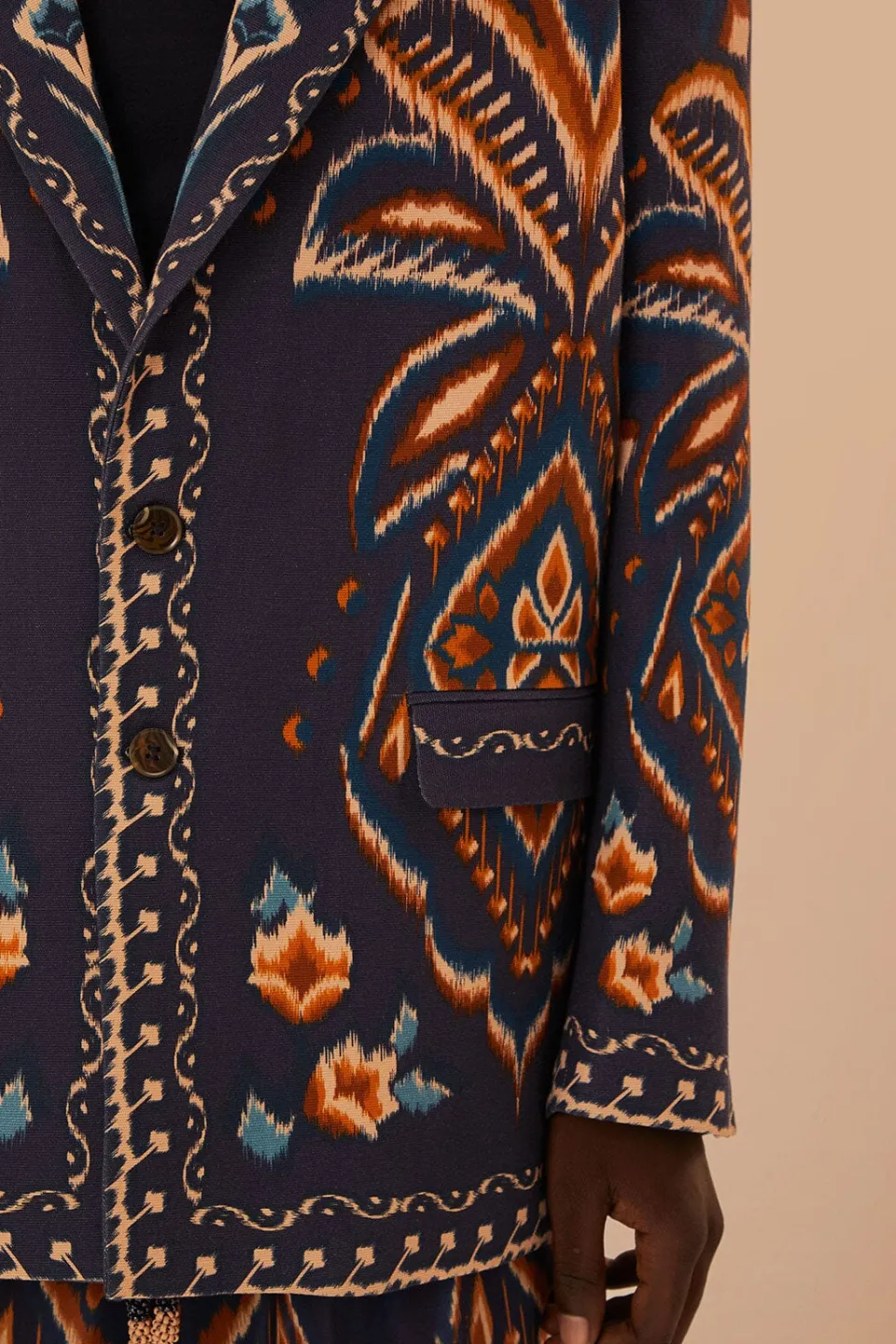 FARM Rio Vestes<Blazer Ikat bleu ananas