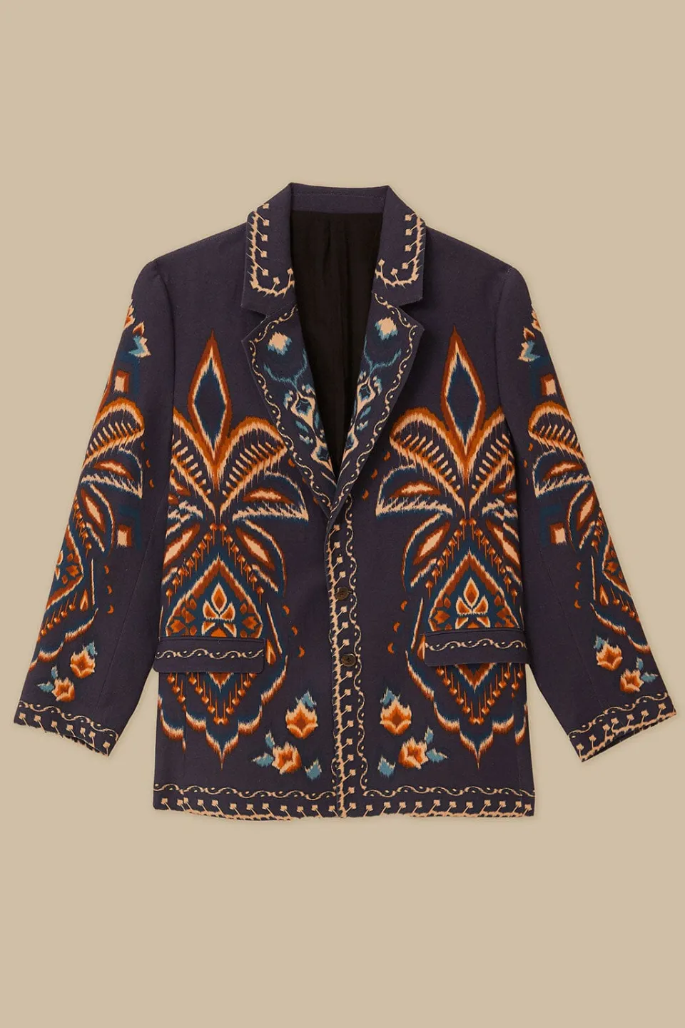 FARM Rio Vestes<Blazer Ikat bleu ananas
