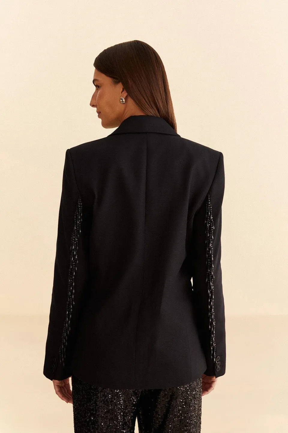 FARM Rio Vestes<Blazer noir à franges