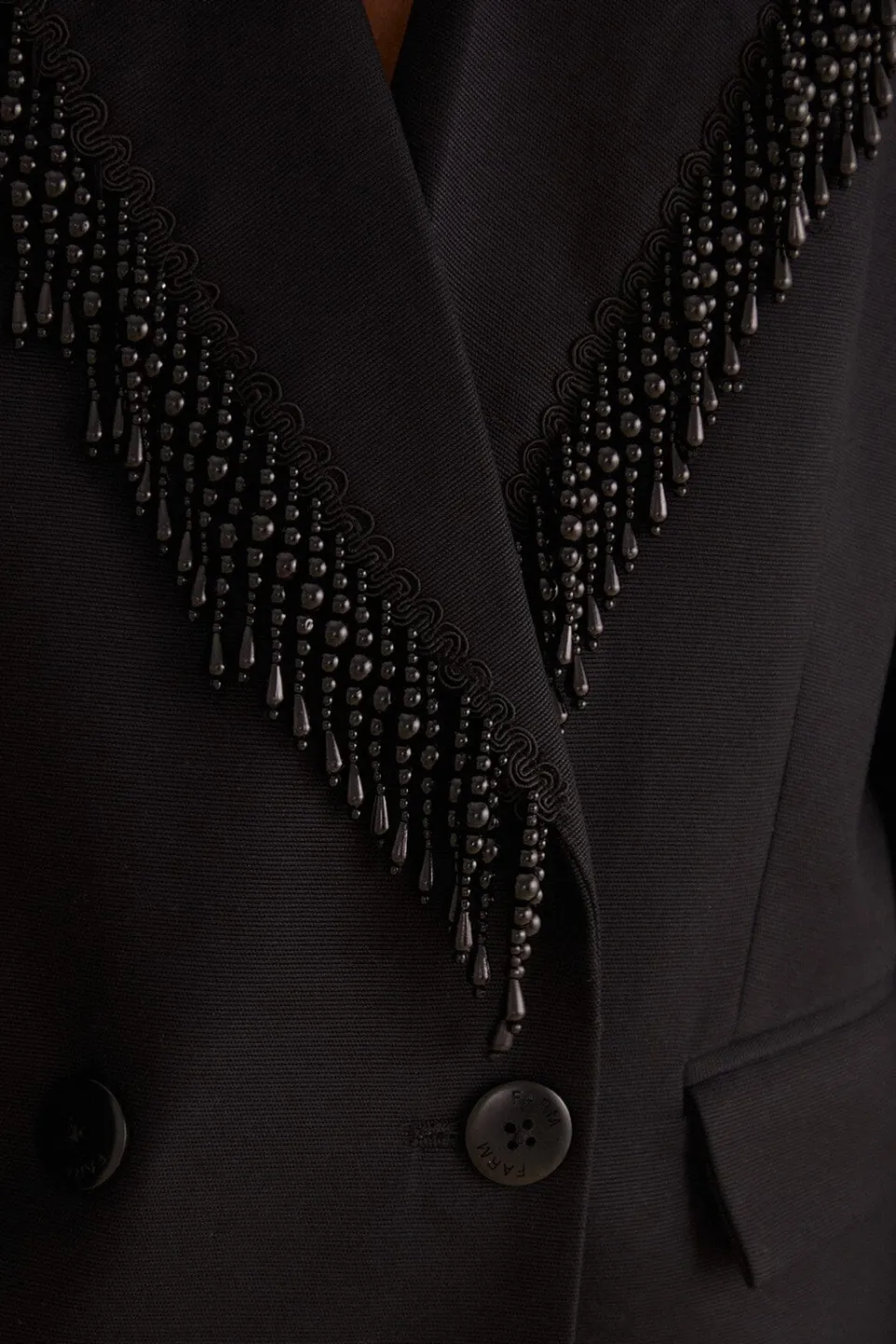 FARM Rio Vestes<Blazer noir à franges