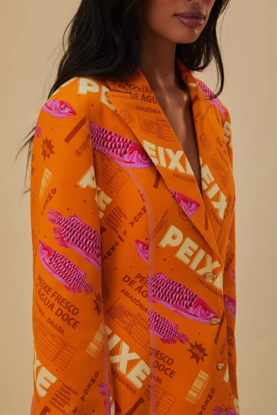 FARM Rio Vestes<Blazer orange coupe poisson frais