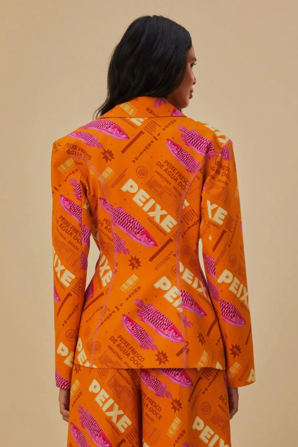 FARM Rio Vestes<Blazer orange coupe poisson frais