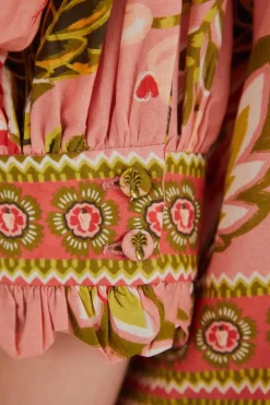 FARM Rio  Chemisiers<Blouse à manches courtes florale Aura rose tendre