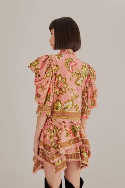 FARM Rio  Chemisiers<Blouse à manches courtes florale Aura rose tendre