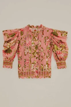 FARM Rio  Chemisiers<Blouse à manches courtes florale Aura rose tendre