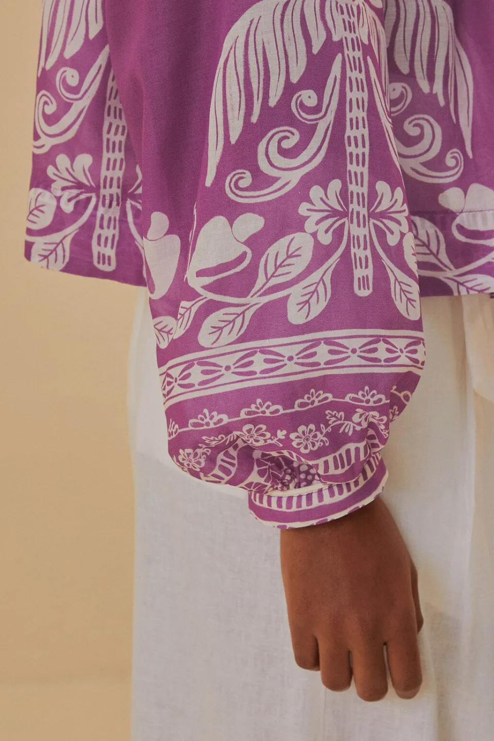 FARM Rio Chemisiers<Blouse à manches longues lilas Sweet Garden