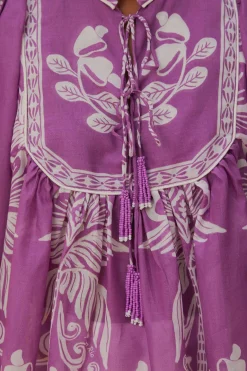 FARM Rio Chemisiers<Blouse à manches longues lilas Sweet Garden