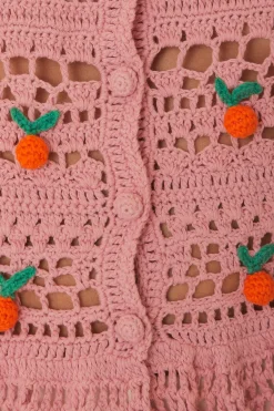 FARM Rio  Chemisiers<Blouse au crochet à pampilles rose orange