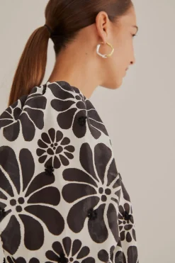 FARM Rio  Chemisiers<Blouse noire à manches bouffantes Palermo