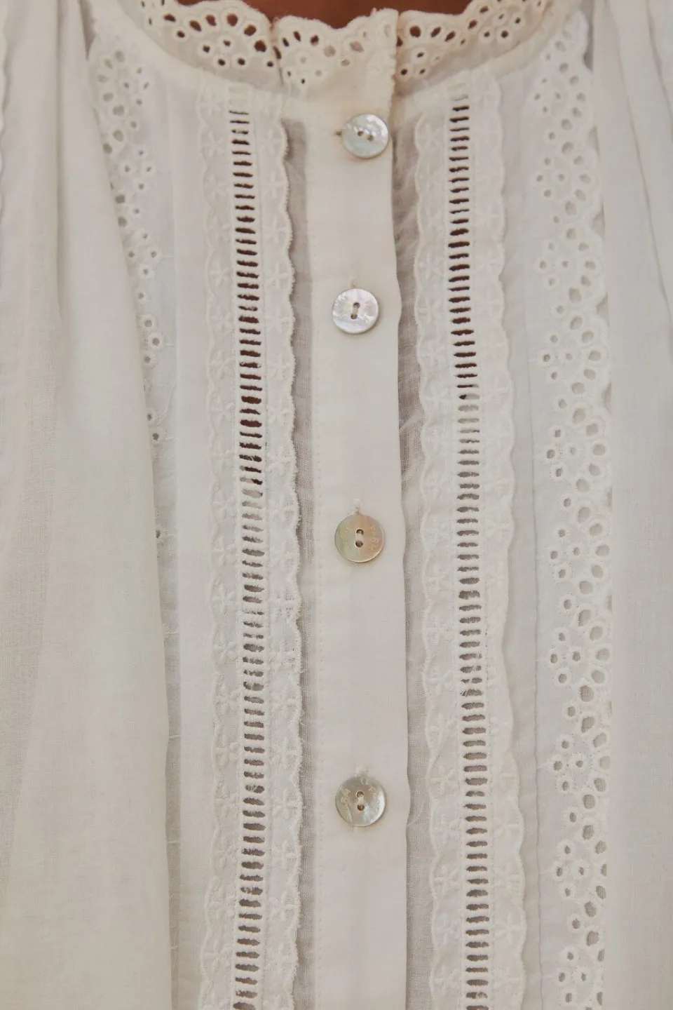 FARM Rio Chemisiers<Blouse sans manches en coton biologique blanc cassé