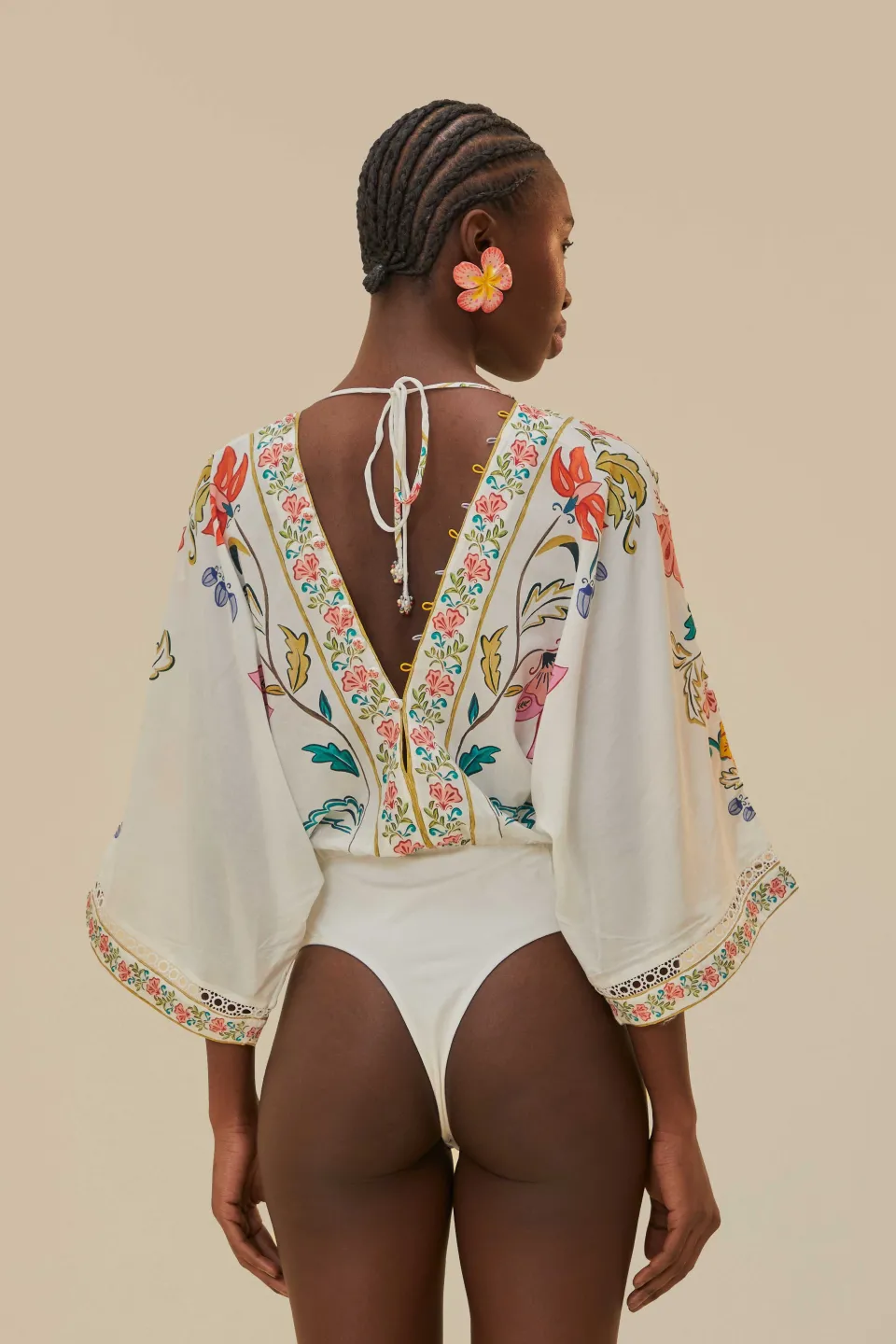 FARM Rio Bodys<Body à fleurs insectes blanc cassé