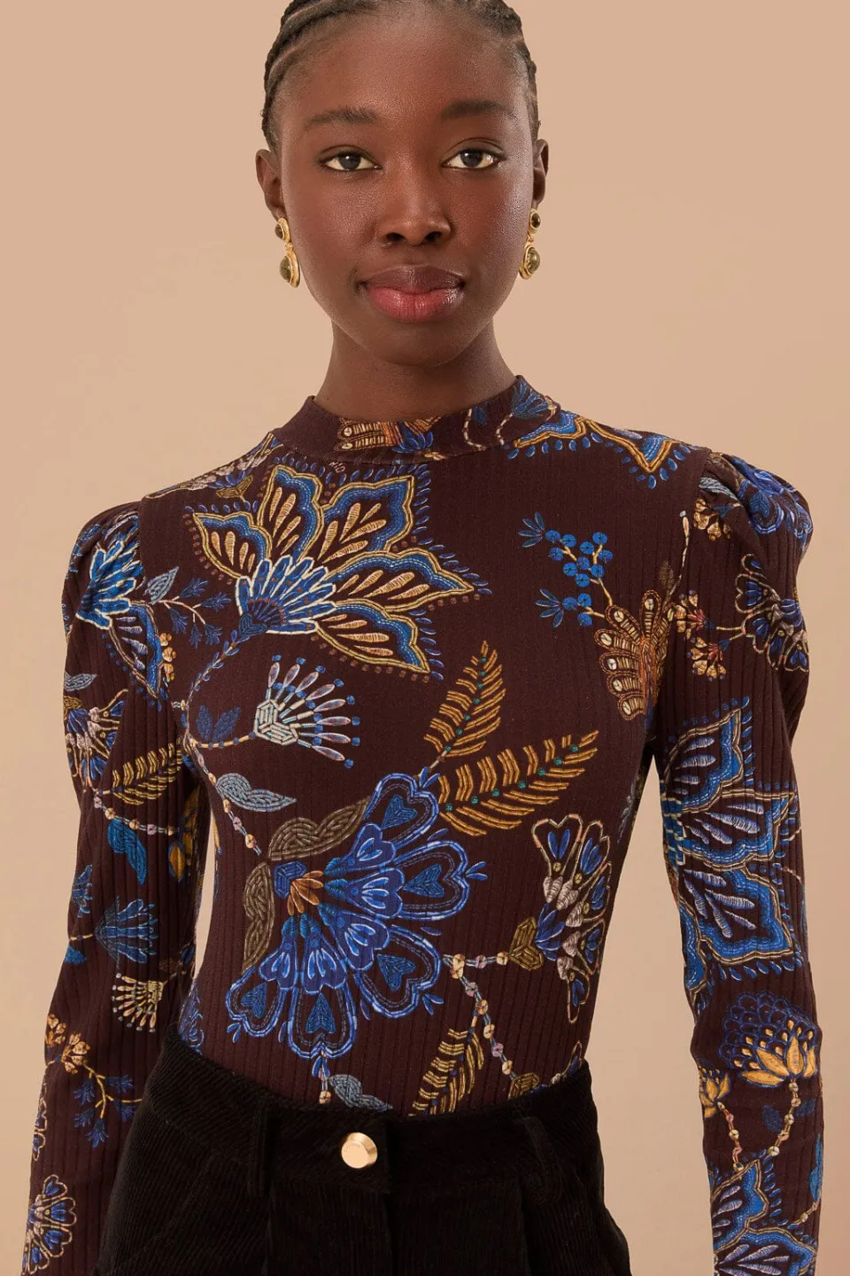 FARM Rio Bodys<Body de jardin brodé marron