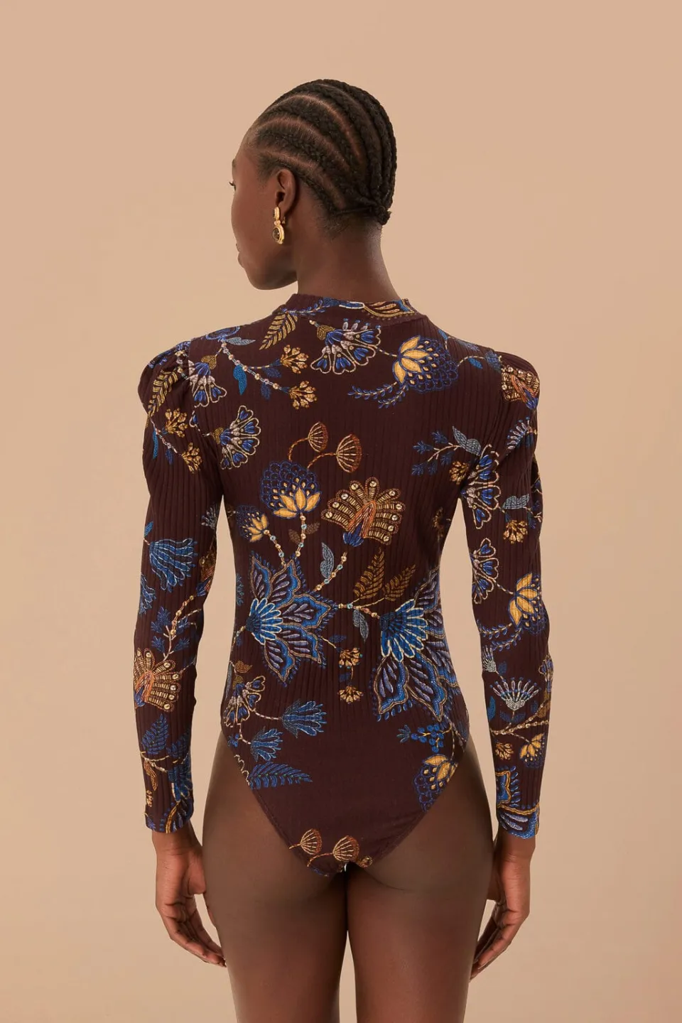 FARM Rio Bodys<Body de jardin brodé marron