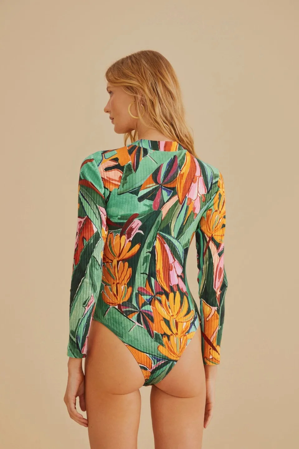FARM Rio Bodys<Body multicolore en coton biologique à feuillage de banane