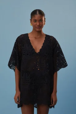 FARM Rio Des Dissimulations<Cache-maillot en dentelle noire