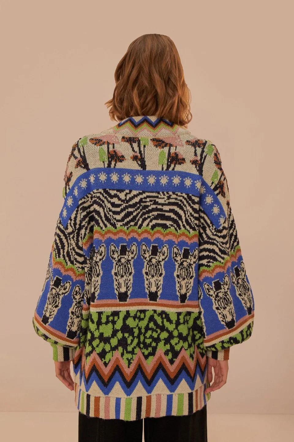 FARM Rio Gilets<Cardigan Ainika à motif zèbre
