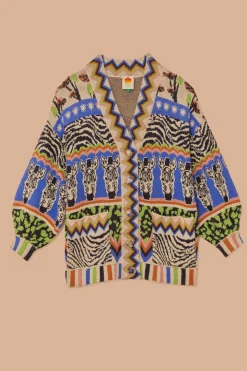 FARM Rio Gilets<Cardigan Ainika à motif zèbre