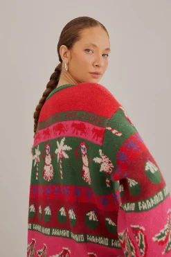 FARM Rio  Cadeaux|Gilets<Cardigan Ainika de Noël tropical