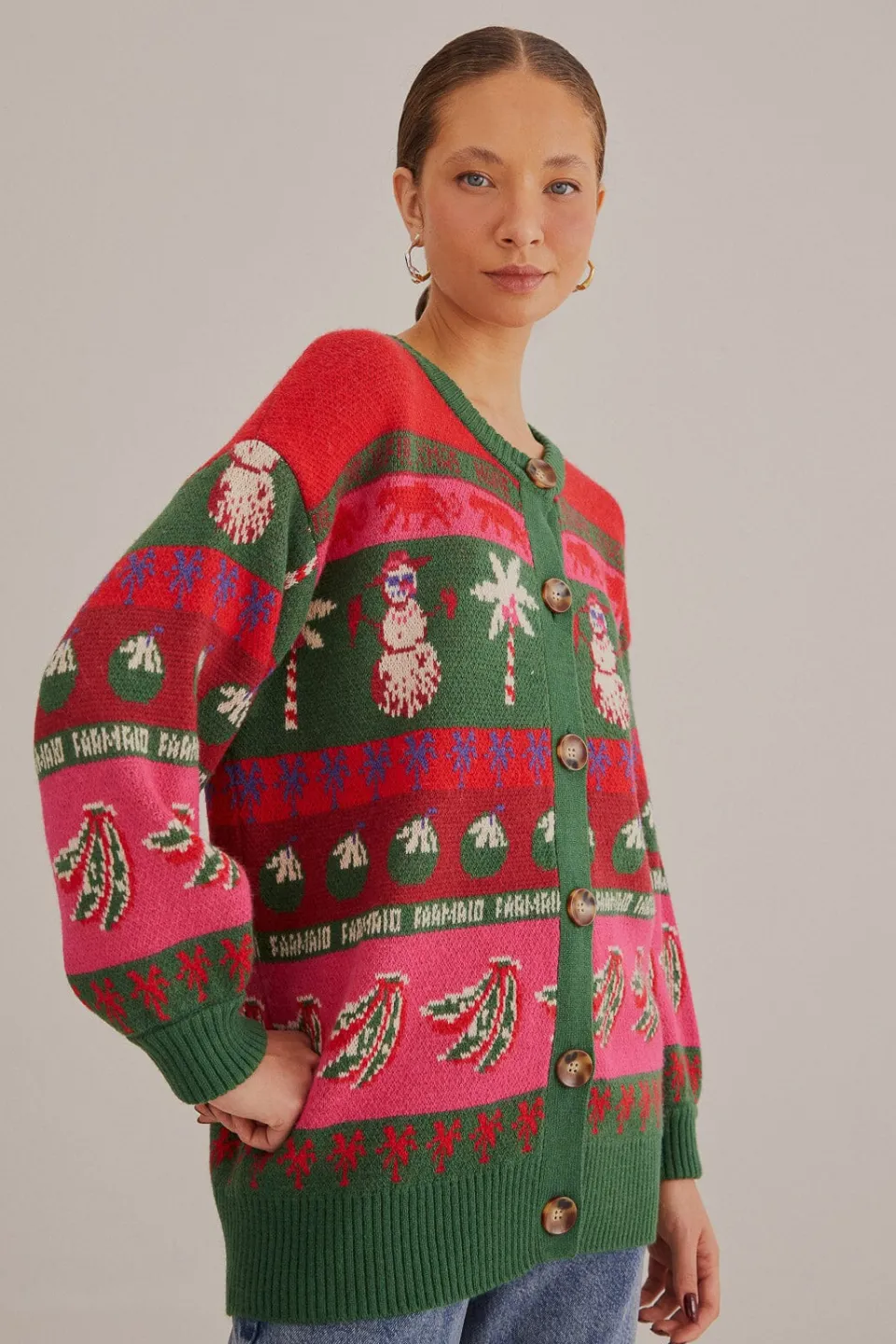 FARM Rio Cadeaux|Gilets<Cardigan Ainika de Noël tropical