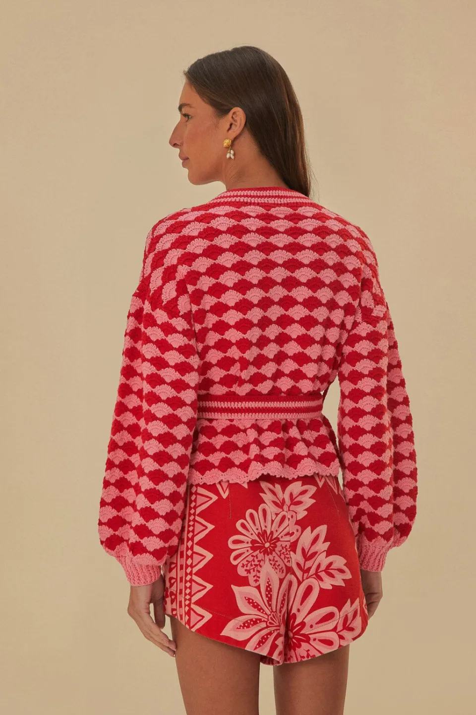 FARM Rio Gilets<Cardigan au crochet en point d'éventail
