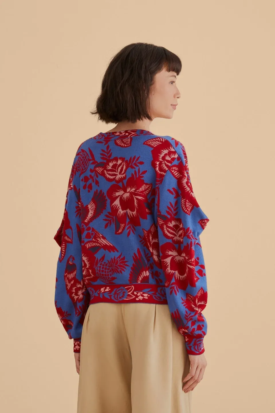 FARM Rio Gilets<Cardigan de jardin en dentelle bleue