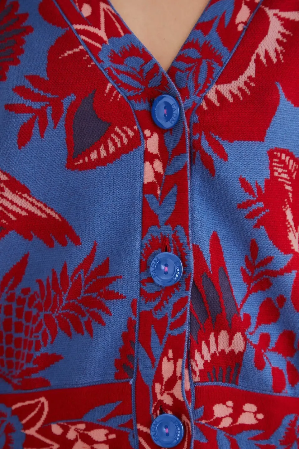 FARM Rio Gilets<Cardigan de jardin en dentelle bleue