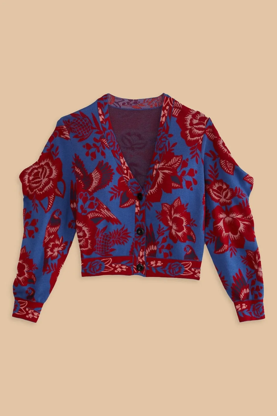 FARM Rio Gilets<Cardigan de jardin en dentelle bleue