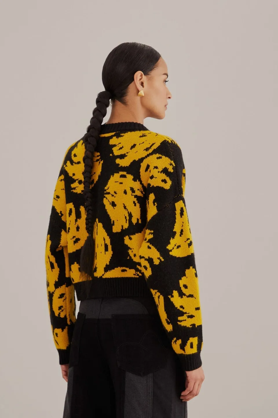 FARM Rio Gilets<Cardigan en maille Bossa Banana noir