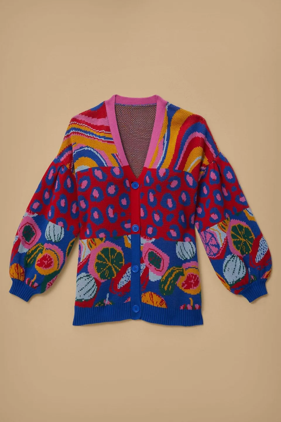 FARM Rio Gilets<Cardigan en tricot à imprimés mélangés