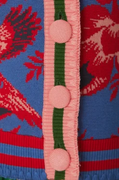 FARM Rio  Gilets<Cardigan en tricot à patch floral en dentelle