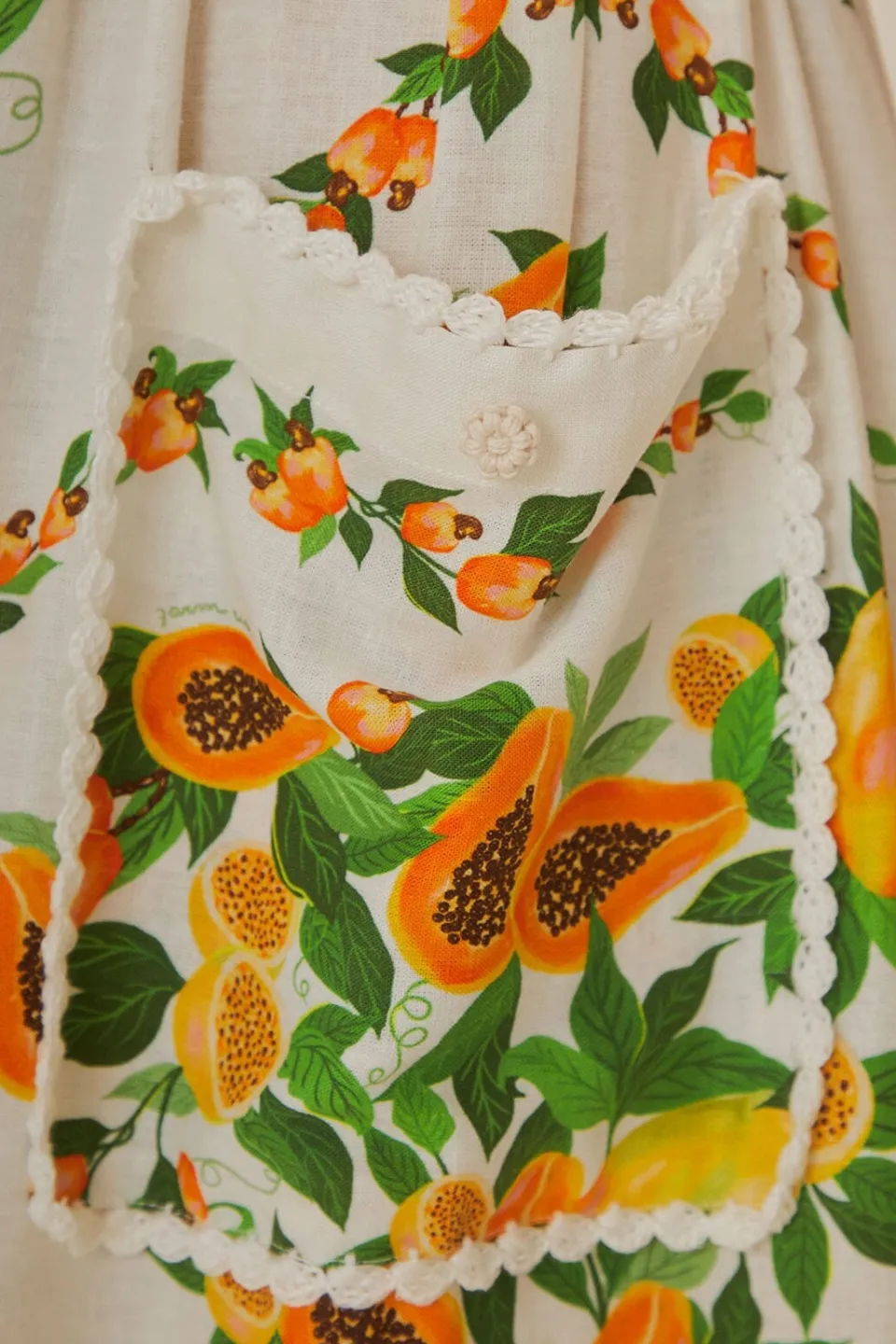 FARM Rio Robes Longues<Écharpe à salade de papaye blanc cassé Robe longue LENZING™ ECOVERO™ E