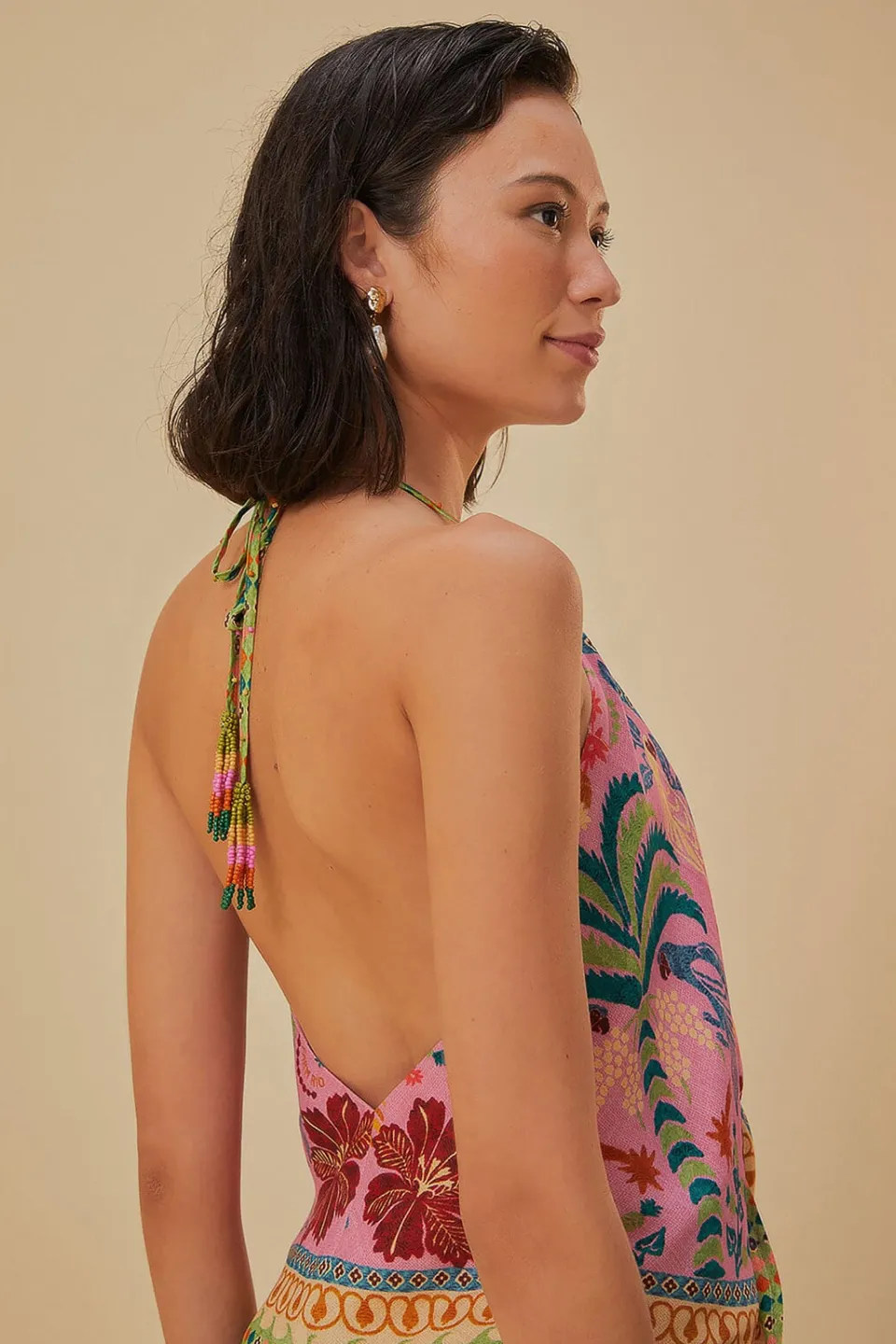 FARM Rio Chemisiers<Écharpe Queen Fruits Rose Blouse en viscose Lenzing™ Ecovero™