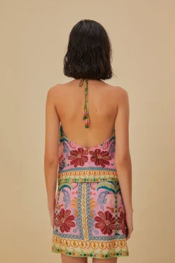 FARM Rio Chemisiers<Écharpe Queen Fruits Rose Blouse en viscose Lenzing™ Ecovero™