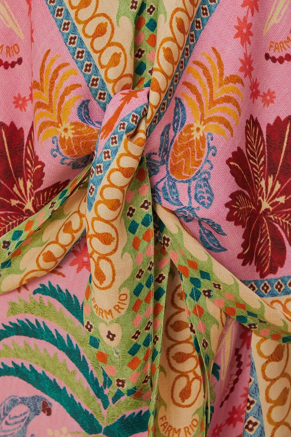 FARM Rio Chemisiers<Écharpe Queen Fruits Rose Blouse en viscose Lenzing™ Ecovero™