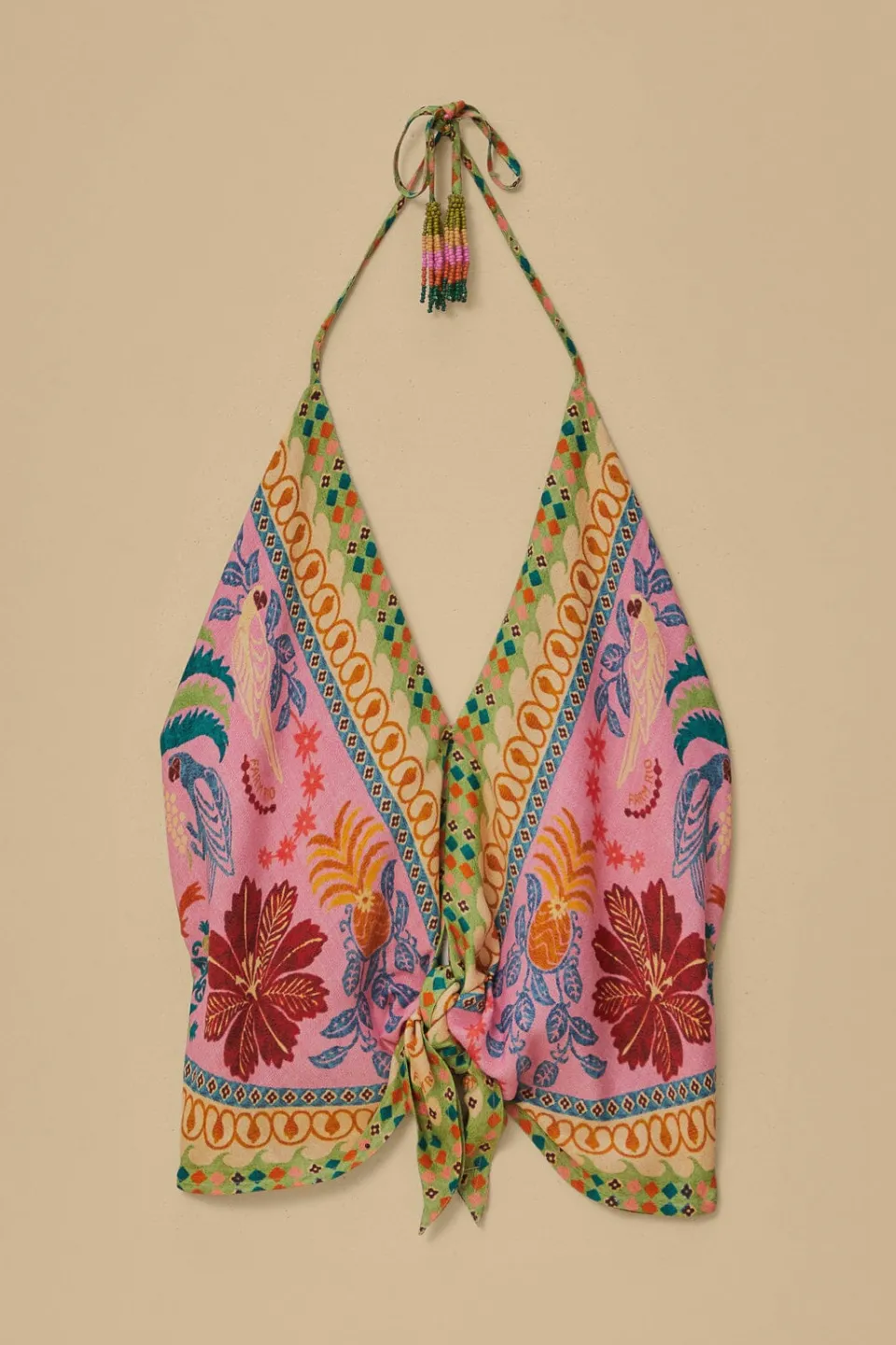 FARM Rio Chemisiers<Écharpe Queen Fruits Rose Blouse en viscose Lenzing™ Ecovero™