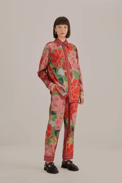FARM Rio Cadeaux<Chemise à manches longues verte Solar Chita