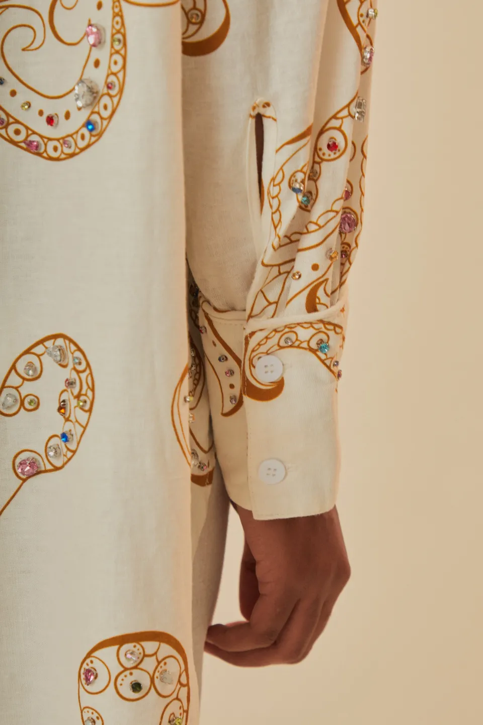 FARM Rio Hauts Courts<Chemise en lin de qualité supérieure Octopus Fun Euroflax™ blanc cassé