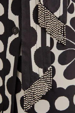 FARM Rio  Robes Midi<Chemise noire en viscose Palermo Lenzing™ Ecovero™