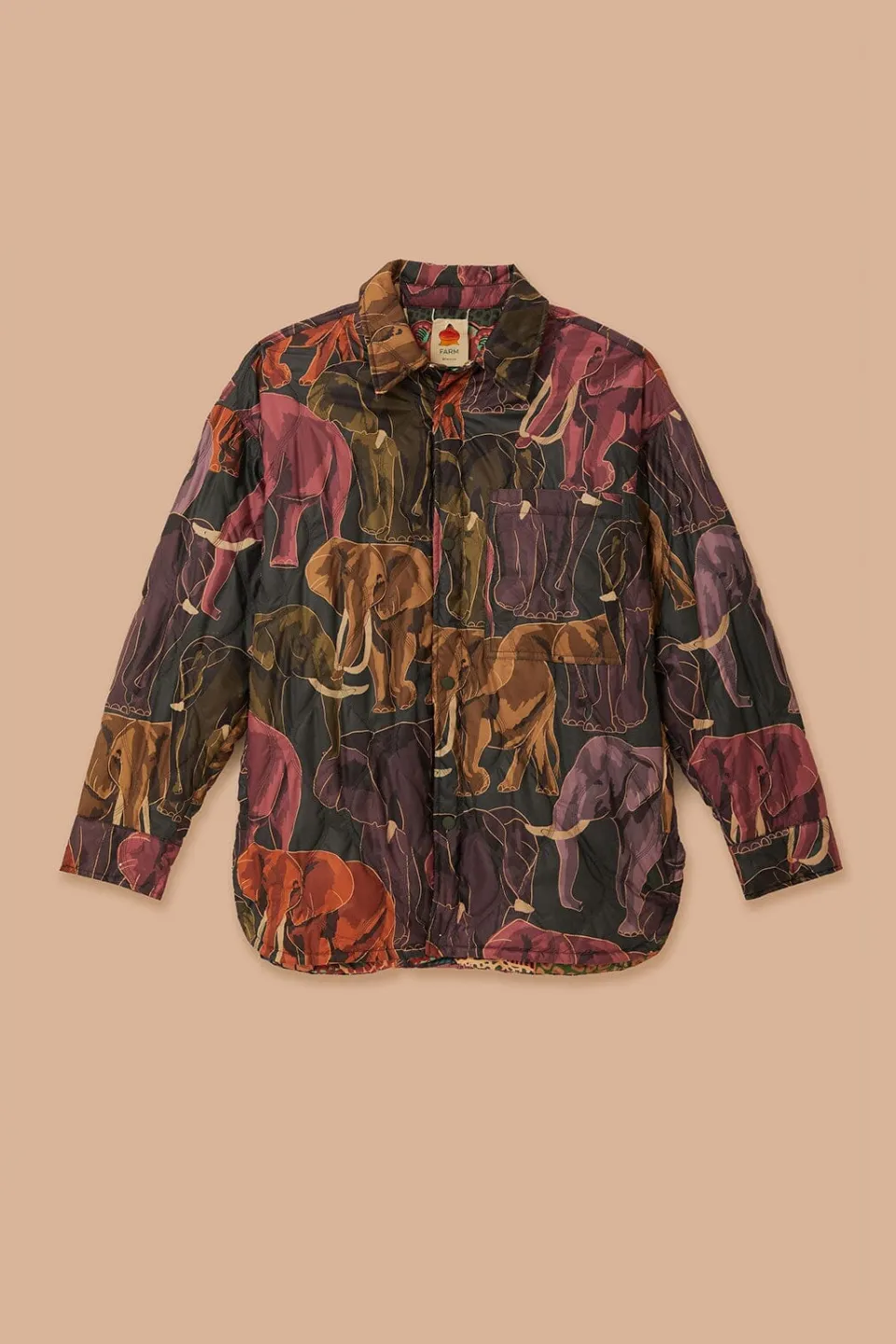 FARM Rio Doudounes<Chemise réversible à imprimé éléphants