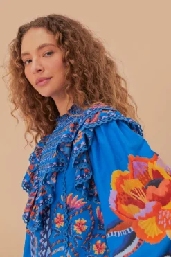 FARM Rio  Chemisiers<Chemisier à tapisserie florale Blue Lucy