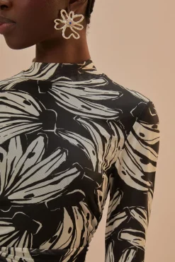 FARM Rio  Chemisiers<Chemisier en tulle noir Bossa Banana