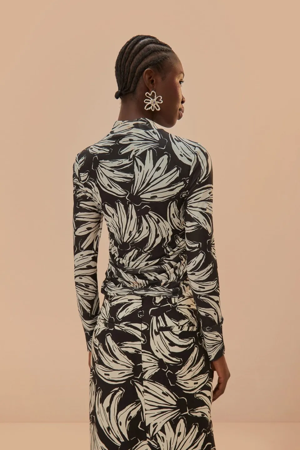 FARM Rio Chemisiers<Chemisier en tulle noir Bossa Banana